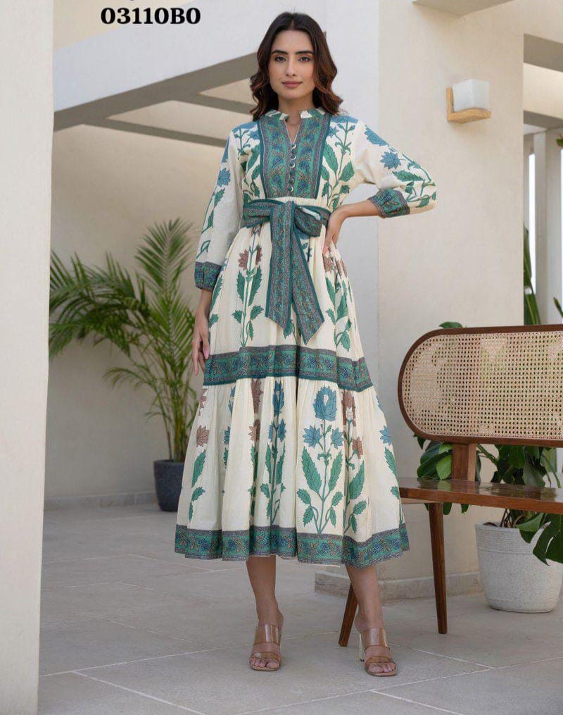 Chinese Collar Maxi Dress