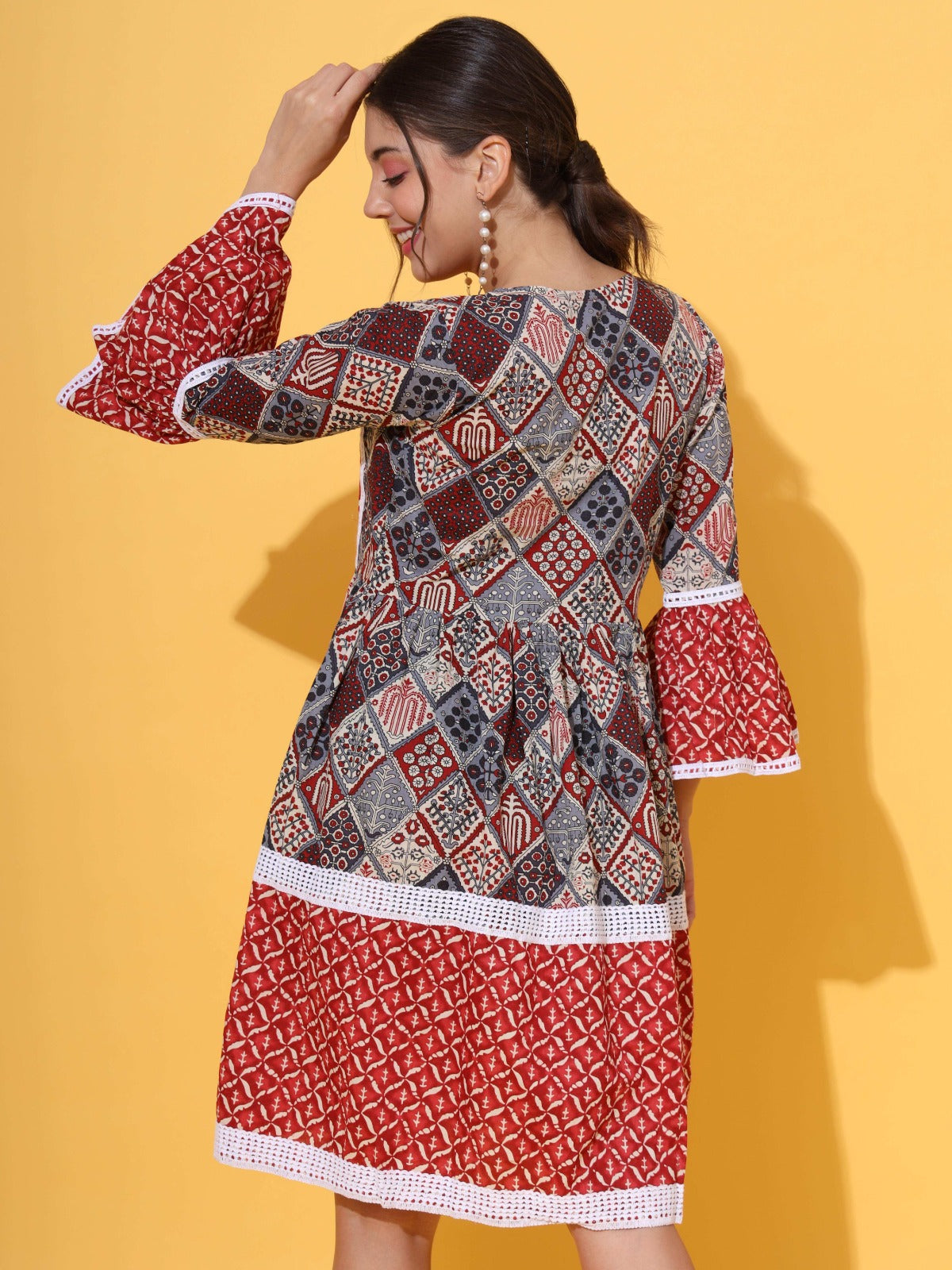 Printed A-Line Dress