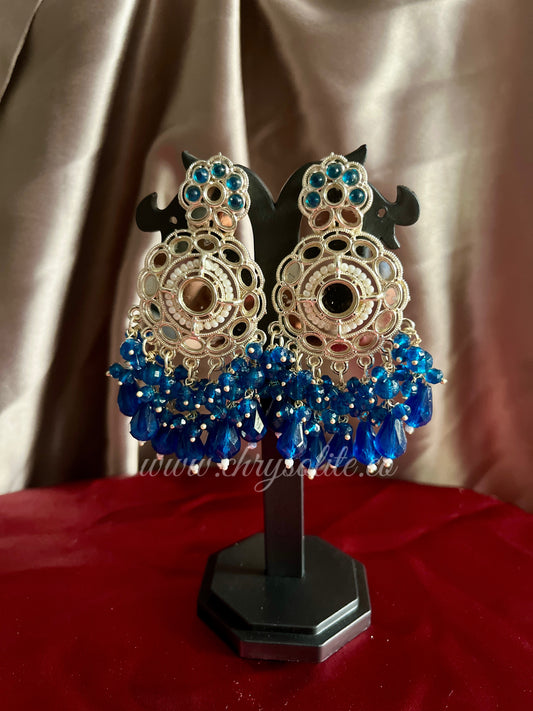 Mirror Bead Long Earrings